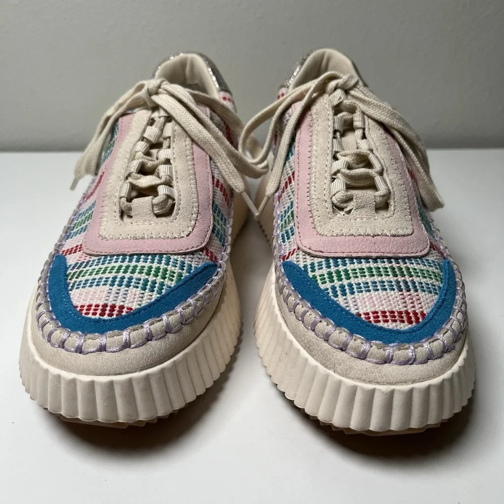 Dolce Vita Women's Dolen Multicolor Platform Sneakers Woven Sz 8 Thick Comfort‎